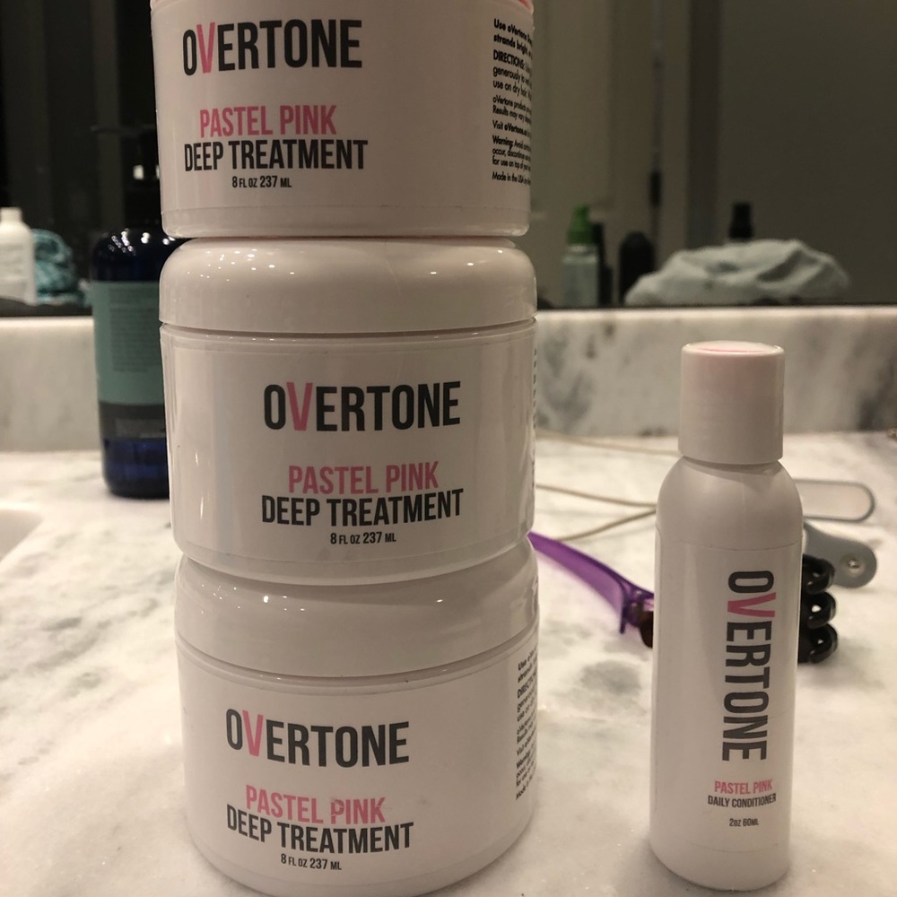 Overtone Pastel Pink Hair Dye/ deep conditioning
